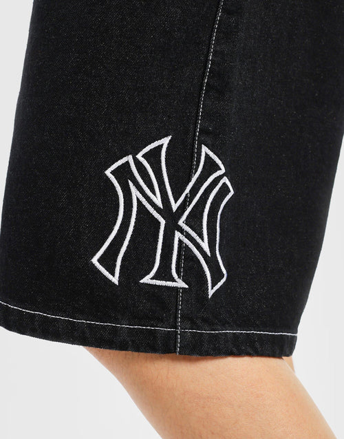 กางเกงขาสั้นผู้หญิง Denim Jorts NY Yankees