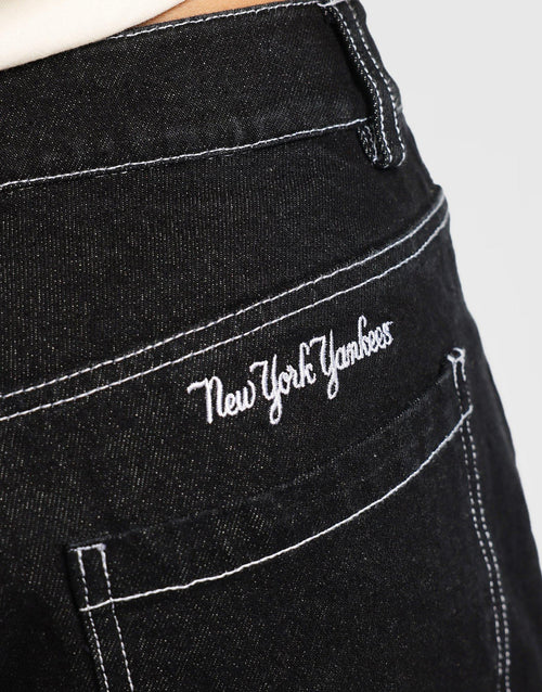 กางเกงขาสั้นผู้หญิง Denim Jorts NY Yankees