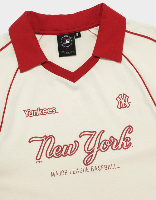 เสื้อโปโลแขนสั้นผู้หญิง V-Neck Crop NY Yankees