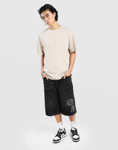 เสื้อยืดผู้ชาย Raw Edge Appliqué NY Yankees