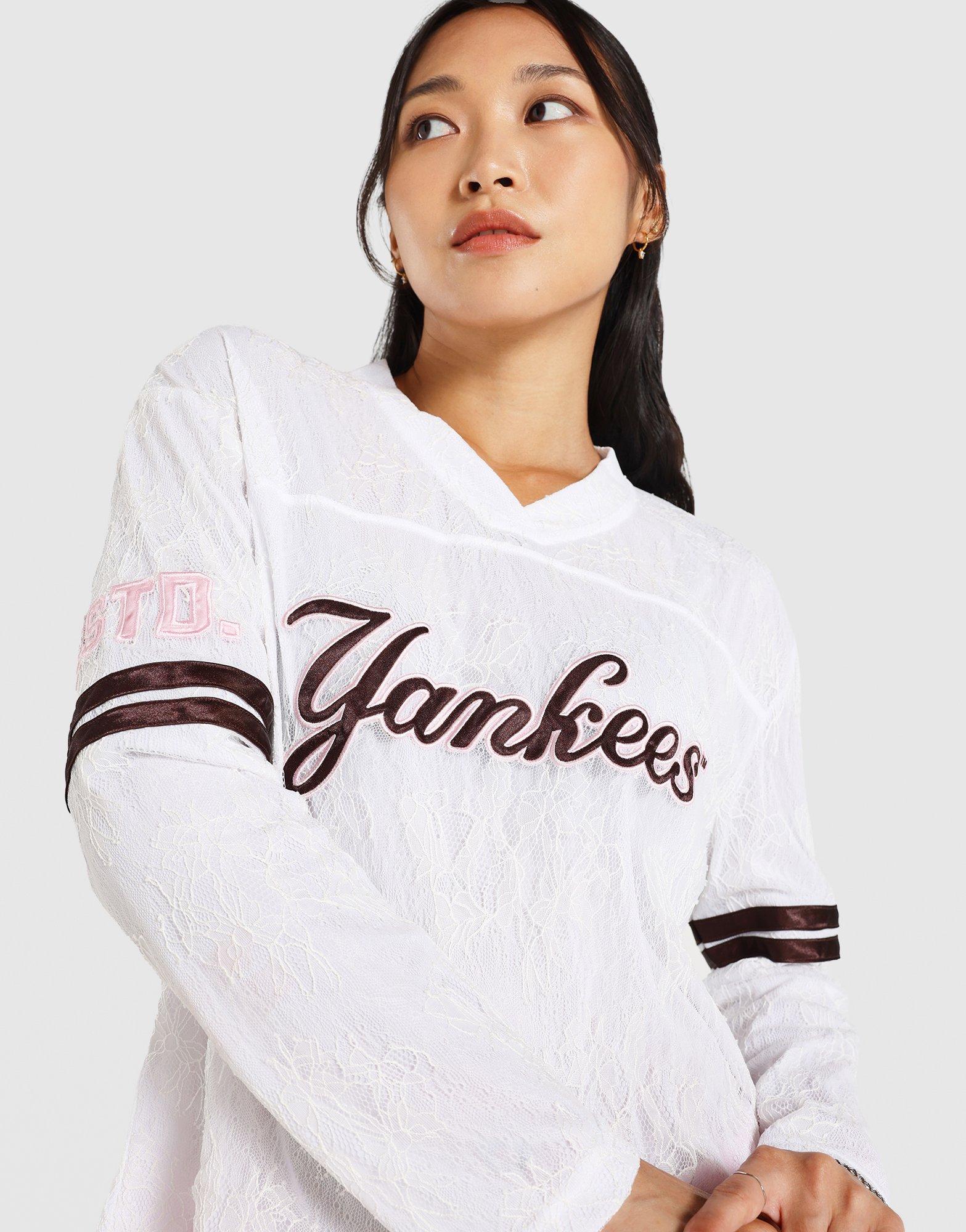 เสื้อแขนยาวผู้หญิง Lace Jersey NY Yankees