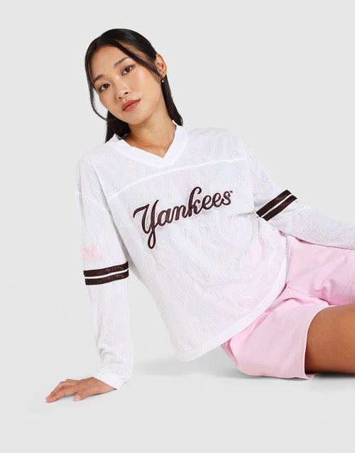 เสื้อแขนยาวผู้หญิง Lace Jersey NY Yankees