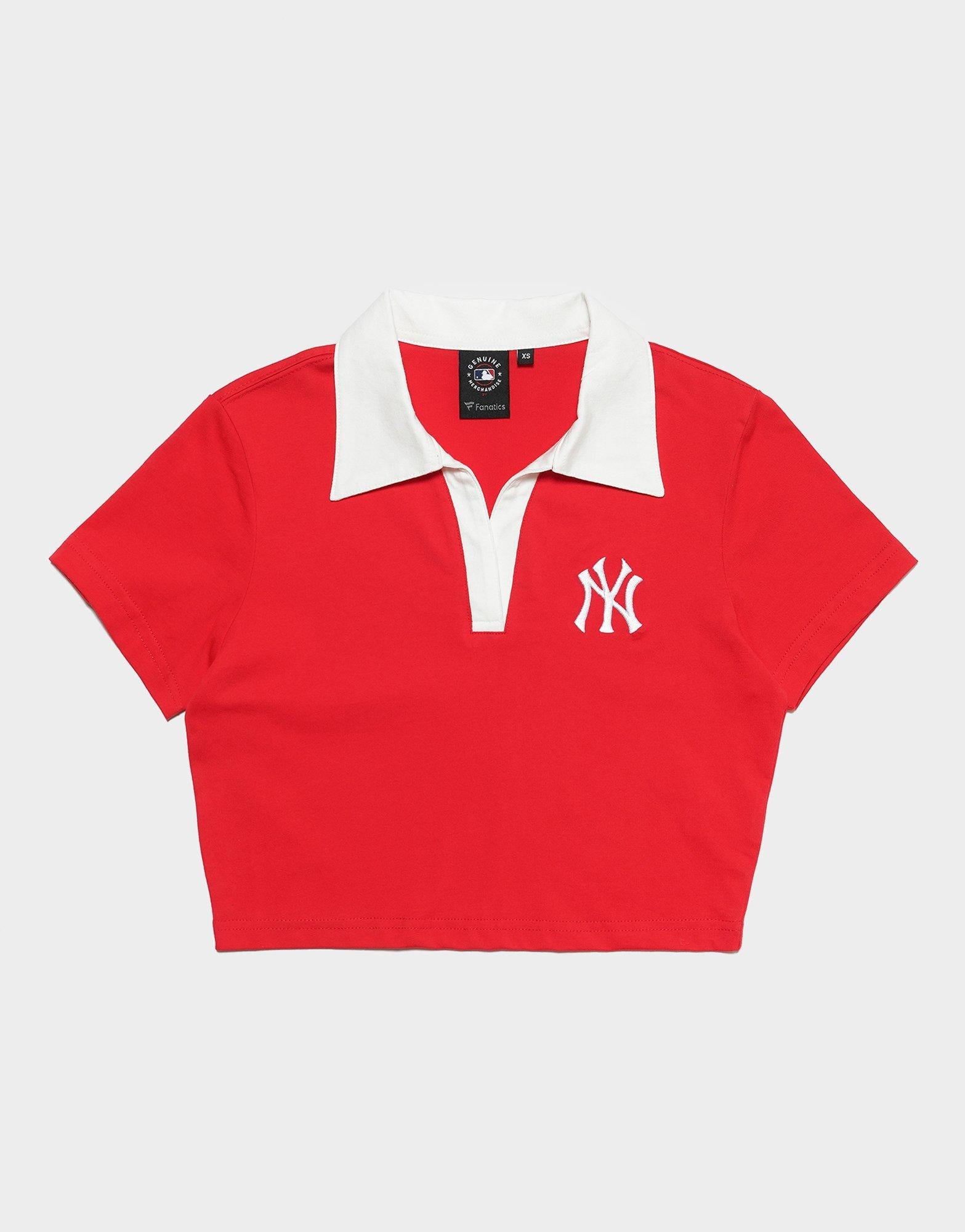 เสื้อแขนสั้นผู้หญิง Cropped Polo NY Yankees