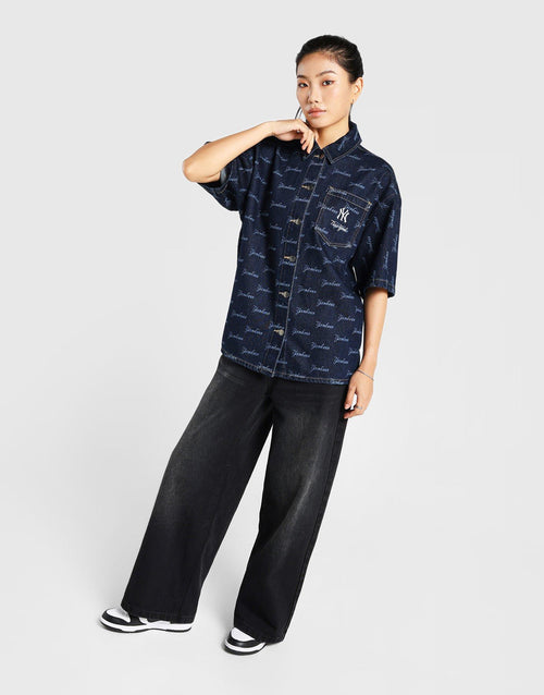 เสื้อแขนสั้นผู้หญิง Monogram Denim NY Yankees