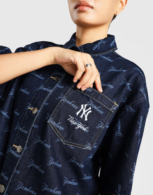 เสื้อแขนสั้นผู้หญิง Monogram Denim NY Yankees