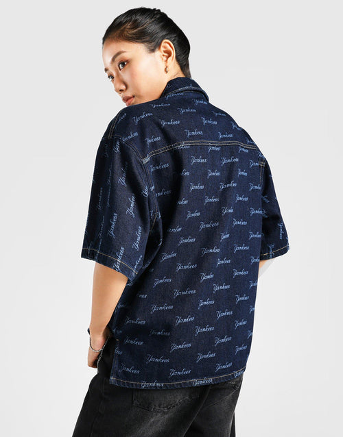เสื้อแขนสั้นผู้หญิง Monogram Denim NY Yankees