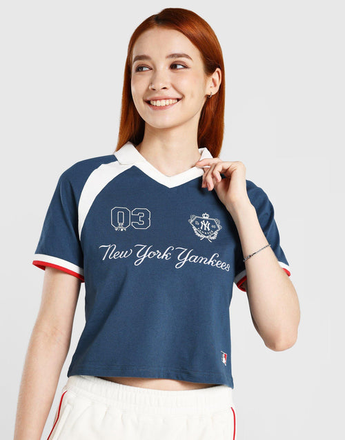เสื้อแขนสั้นผู้หญิง Panel Crop Polo