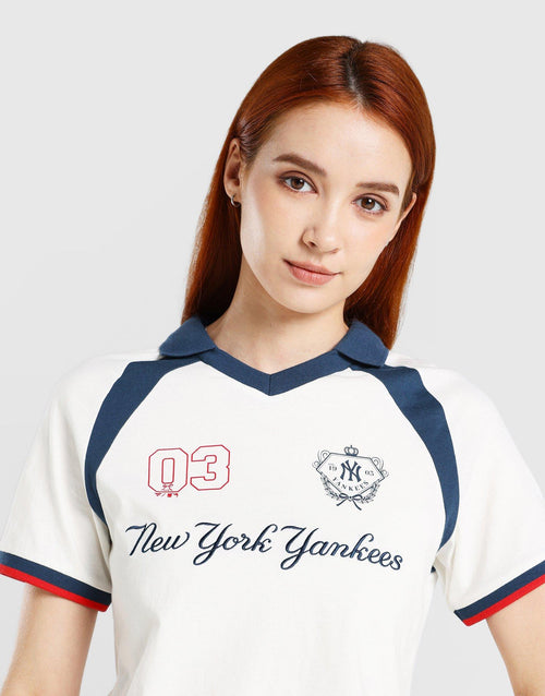 เสื้อแขนสั้นผู้หญิง Panel Crop Polo