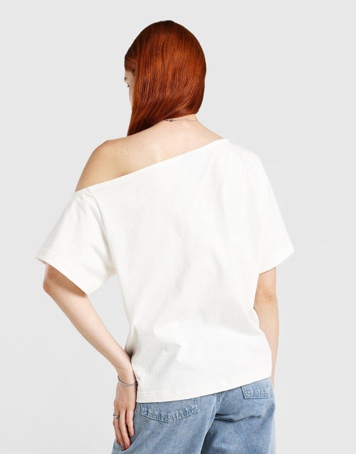 เสื้อแขนสั้นผู้หญิง Off Shoulder NY Yankees