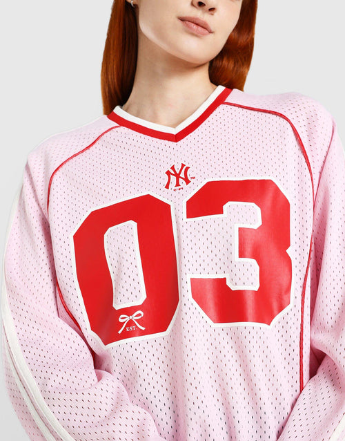 เสื้อแขนยาวผู้หญิง Pipe Mesh NY Yankees