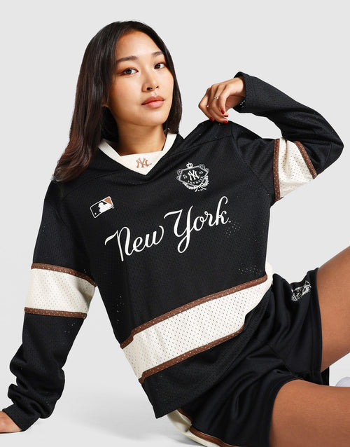 เสื้อแขนยาวผู้หญิง Panel Mesh NY Yankees