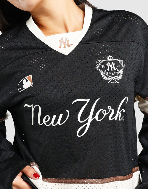 เสื้อแขนยาวผู้หญิง Panel Mesh NY Yankees