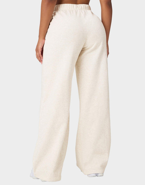 กางเกงขายาวผู้หญิง Cozy Fleece Wide Leg