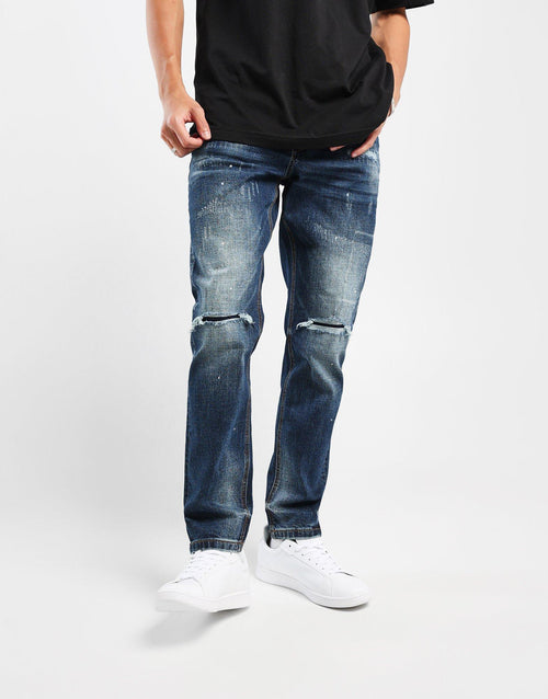 กางเกงขายาวผู้ชาย Turf Jeans Mid Washed