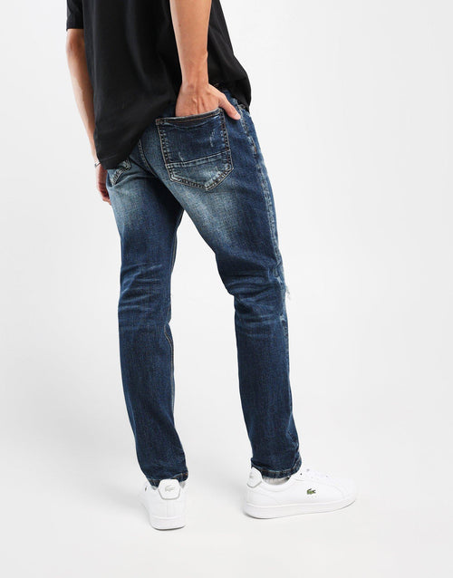กางเกงขายาวผู้ชาย Turf Jeans Mid Washed