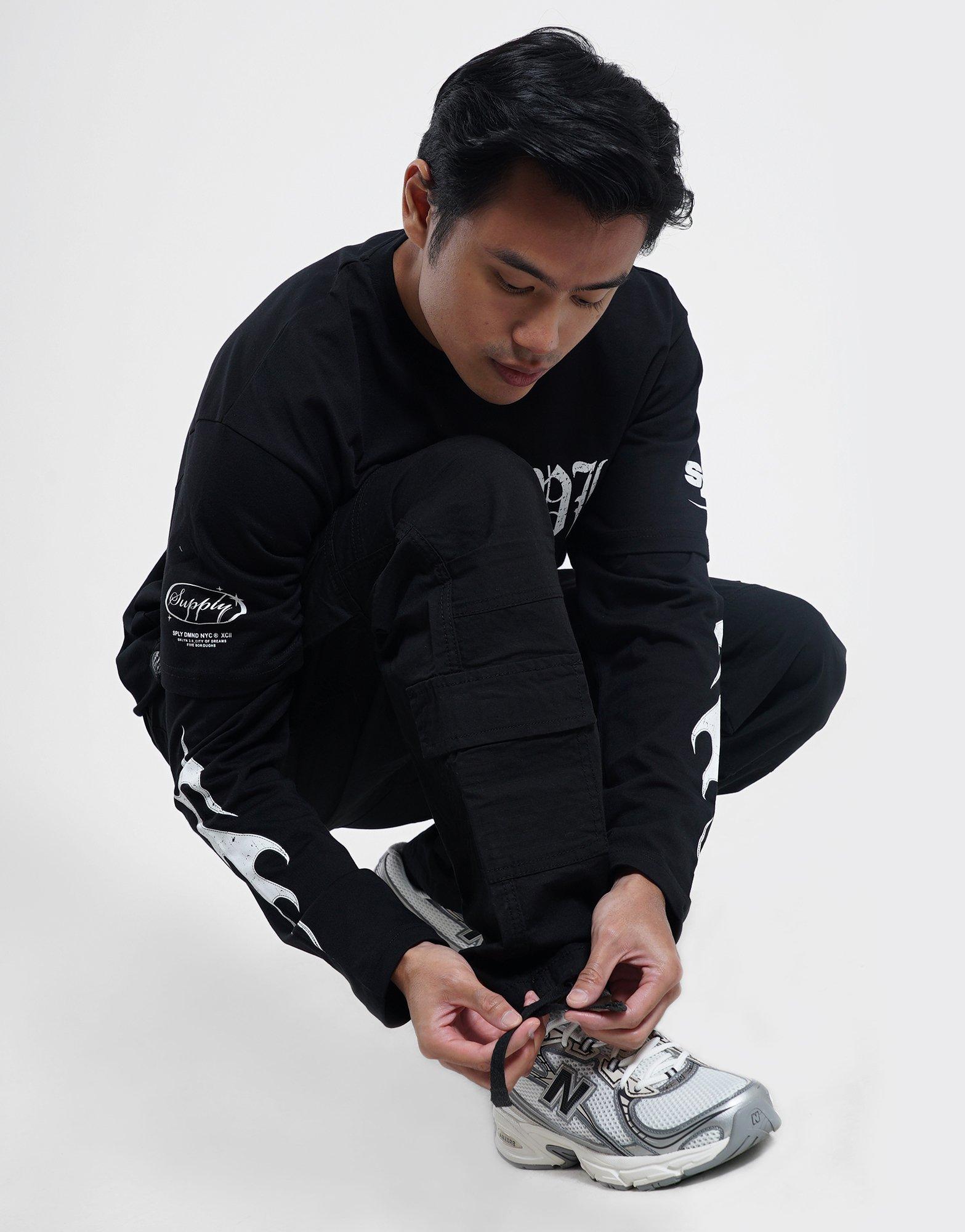 กางเกงขายาวผู้ชาย Strap Cargo