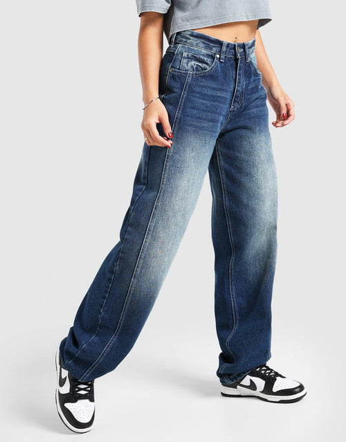 กางเกงขายาวผู้หญิง Barrel Jeans