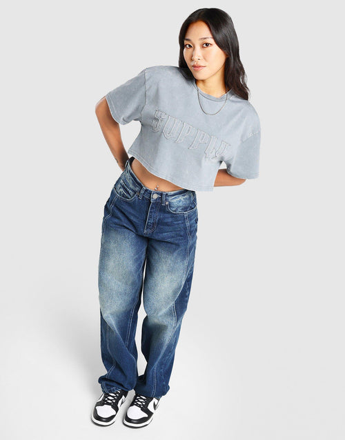 เสื้อยืดผู้หญิง Raw Crop