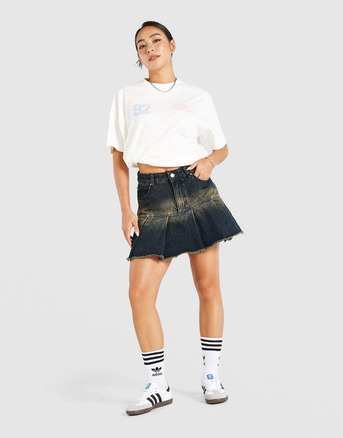 กระโปรงผู้หญิง Star Pleat Denim