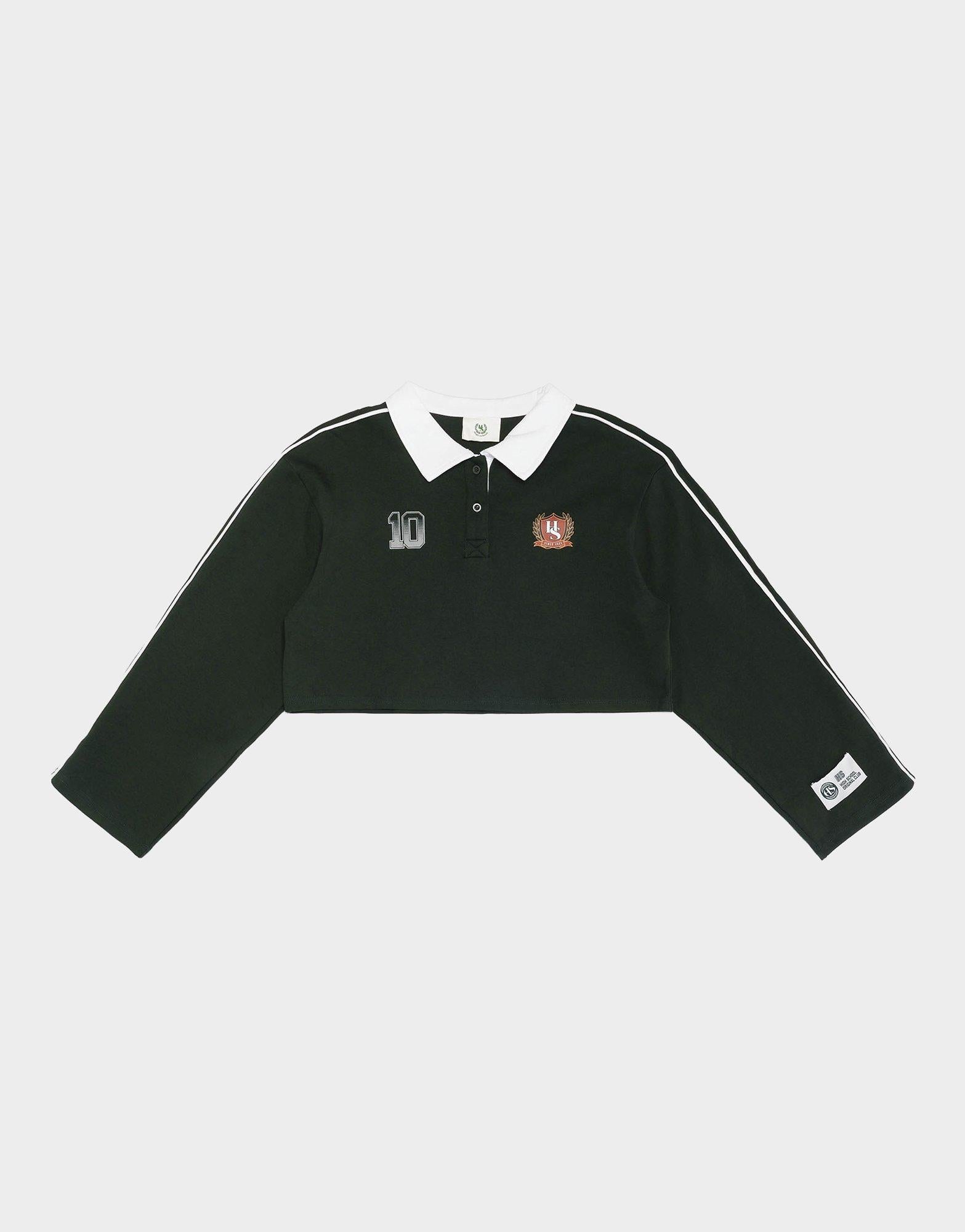 เสื้อแขนยาวผู้หญิง Crop Polo