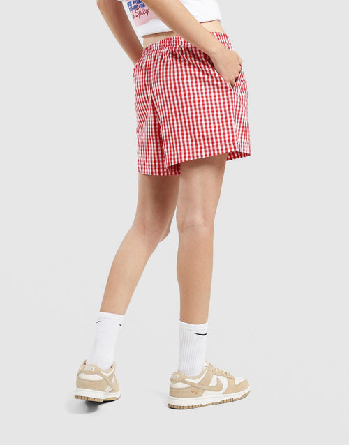 กางเกงขาสั้นผู้หญิง Gingham
