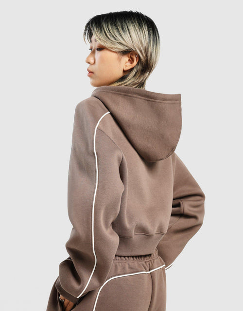 เสื้อฮู้ดดี้ผู้หญิง Piping Full-Zip