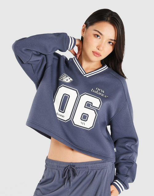 เสื้อแขนยาวผู้หญิง V-Neck Rib